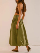 Litlookz Studio Ruched Bubble Hem Midi Skirt, view 2