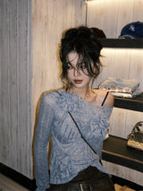 Litlookz Studio Ruched Flower Top, view 2