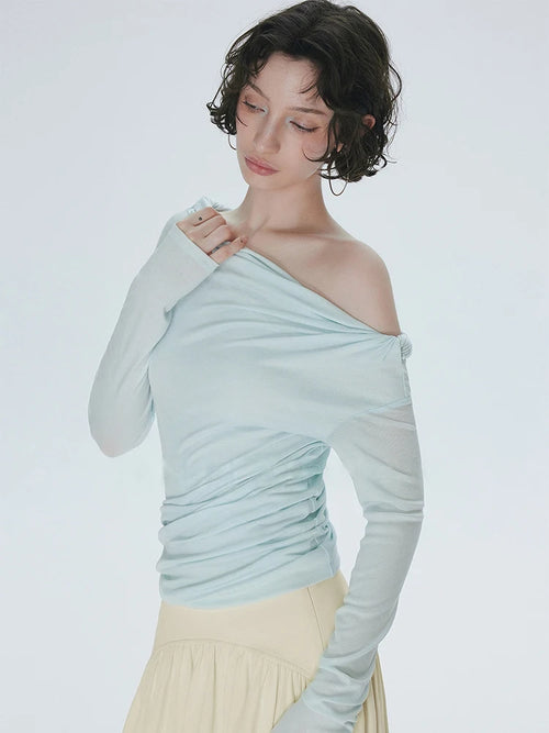Litlookz Studio Ruched One-Shoulder Top