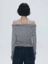 Litlookz Studio Ruched One-Shoulder Top, view 4