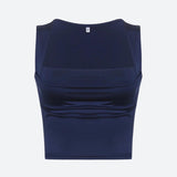 Litlookz Studio Ruched Square Neck Tank Top, view 2