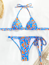 Litlookz Studio Ruched Triangle Bikini Set, view 3
