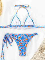 Litlookz Studio Ruched Triangle Bikini Set, view 4