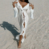 Litlookz Studio Ruffle Beach Cover Up Dress, view 3