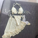 Litlookz Studio Ruffle Triangle Bikini Set, view 4