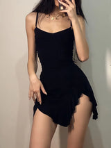 Litlookz Studio Ruffled Slit Bodycon Mini Dress, view 2