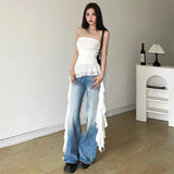 Litlookz Studio Ruffled Strapless Top, view 4