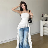 Litlookz Studio Ruffled Strapless Top, view 6
