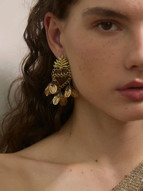 Litlookz Studio Sacred Heart Earrings
