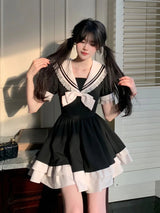 Litlookz Studio Sailor Collar Mini Dress, view 2