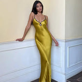 Litlookz Studio Satin Backless Maxi Dress, view 3
