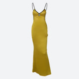 Litlookz Studio Satin Backless Maxi Dress, view 4