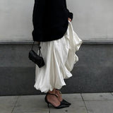 Litlookz Studio Satin Bubble Midi Skirt, view 2