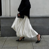 Litlookz Studio Satin Bubble Midi Skirt, view 3