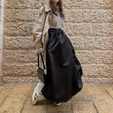Litlookz Studio Satin Bubble Midi Skirt, view 5