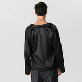Litlookz Studio Satin Cowl Neck Shirt, view 6