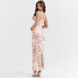 Litlookz Studio Satin Floral Pencil Maxi Dress, view 2