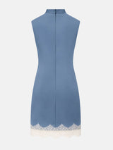 Litlookz Studio Satin Lace Mini Dress, view 6