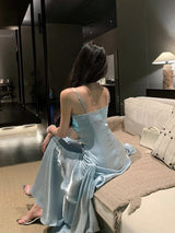 Litlookz Studio Satin Tiered Maxi Dress, view 3