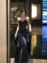 Litlookz Studio Satin Tiered Maxi Dress, view 6