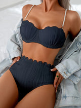 Litlookz Studio Scallop Trim Bikini Set, view 2