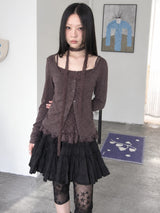 Litlookz Studio Scarf Detail Cardigan Top, view 5