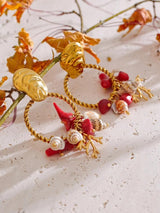 Litlookz Studio Seashell Beaded Hoop Earrings, view 2