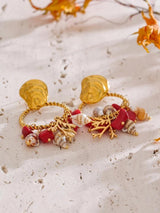 Litlookz Studio Seashell Beaded Hoop Earrings, view 4
