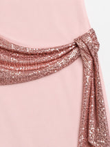 Litlookz Studio Sequin Sash Mini Dress, view 6