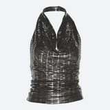 Litlookz Studio Sequined Halter Neck Top, view 5