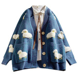 Litlookz Studio Sheep Embroidery Knitted Cardigan, view 5