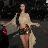 Litlookz Studio Sheer Backless Crop Top, view 3