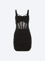 Litlookz Studio Sheer Bodice Mini Dress, view 4