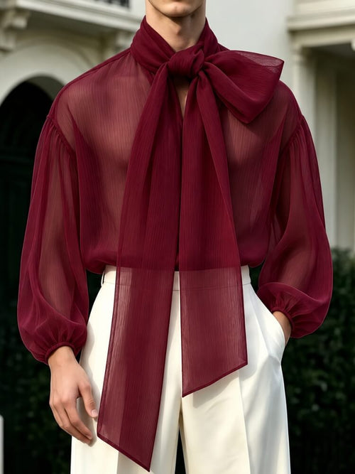 Litlookz Studio Sheer Bow Shirt
