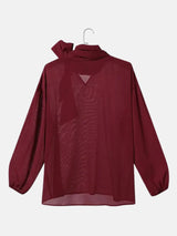 Litlookz Studio Sheer Bow Shirt, view 4