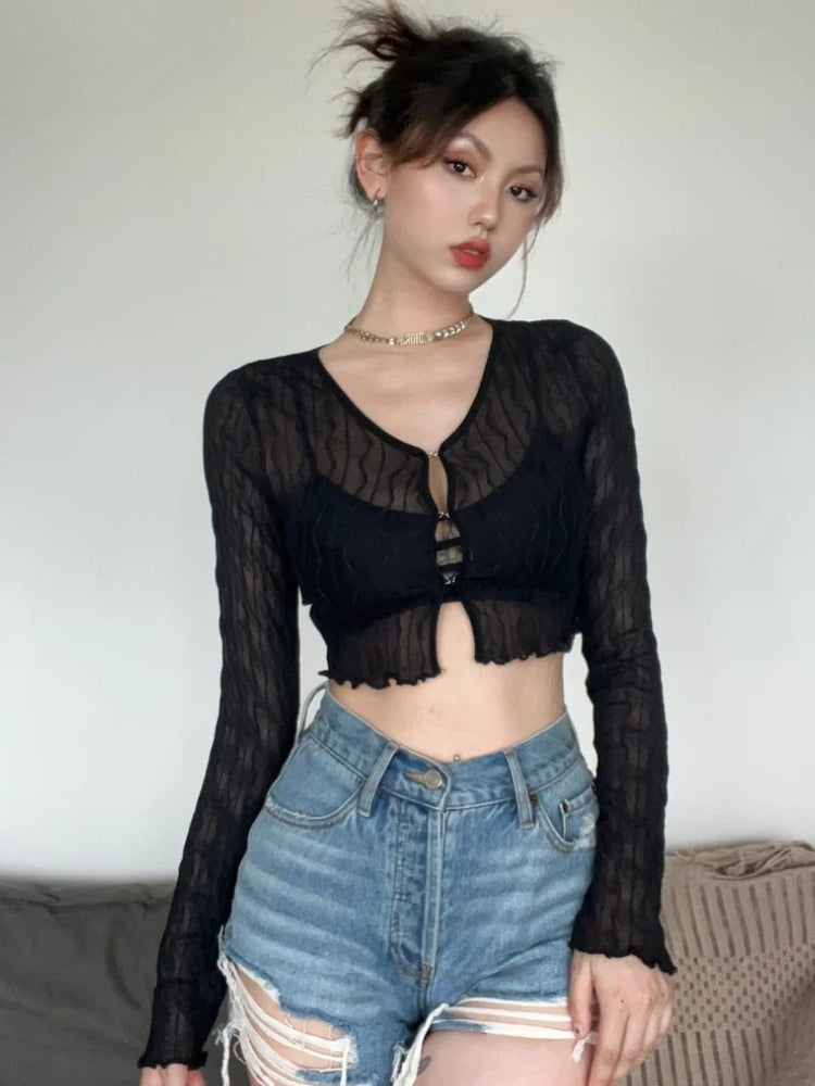 Litlookz Studio Sheer Crop Top