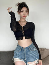 Litlookz Studio Sheer Crop Top, view 3