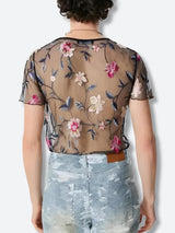 Litlookz Studio Sheer Floral Top, view 2