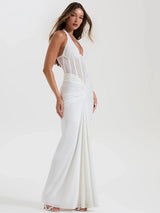 Litlookz Studio Sheer Halter Maxi Dress, view 3