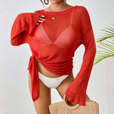 Litlookz Studio Sheer Knit Beach Cover Up, view 5
