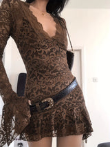 Litlookz Studio Sheer Lace Mini Dress, view 5