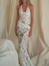 Litlookz Studio Sheer Lace Swim Dress, view 4