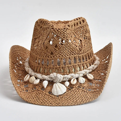 Litlookz Studio Shell Straw Cowboy Swim Hat