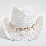 Litlookz Studio Shell Straw Cowboy Swim Hat, view 2