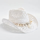 Litlookz Studio Shell Straw Cowboy Swim Hat, view 4