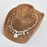 Litlookz Studio Shell Straw Cowboy Swim Hat, view 5
