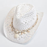 Litlookz Studio Shell Straw Cowboy Swim Hat, view 6