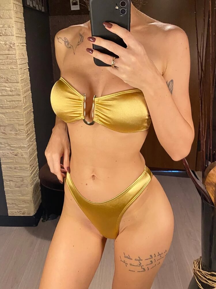 Litlookz Studio Shiny Bikini Set