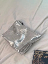 Litlookz Studio Shiny Metallic Makeup Bag, view 3