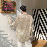 Litlookz Studio Shiny Sequin Sheer Shirt, view 4